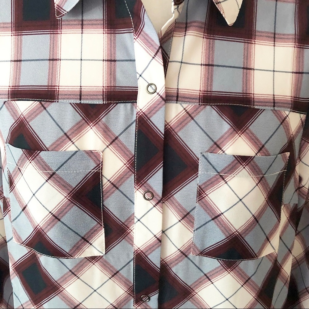 Prana | Burgundy & Blue Plaid Flint Tunic/Dress NWT - Picture 4 of 13